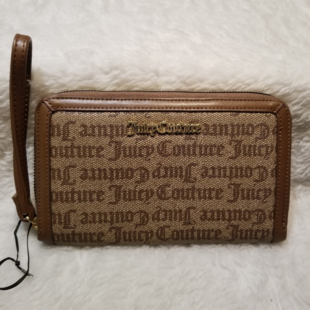 Juicy Couture Brown Wristlet Wallet